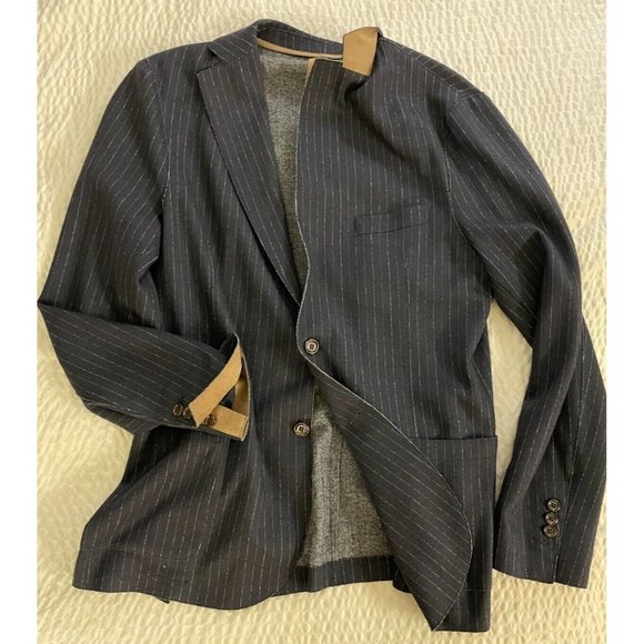 Eleventy Other - ELEVENTY made in italy Double Faced Jersey Jacket in Pinstripe Size 44 $1195